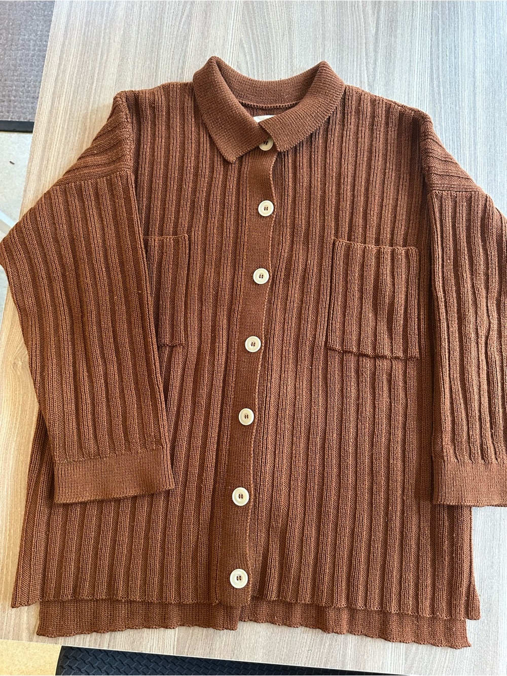 Jaggery London Ribbed Wool Cardigan